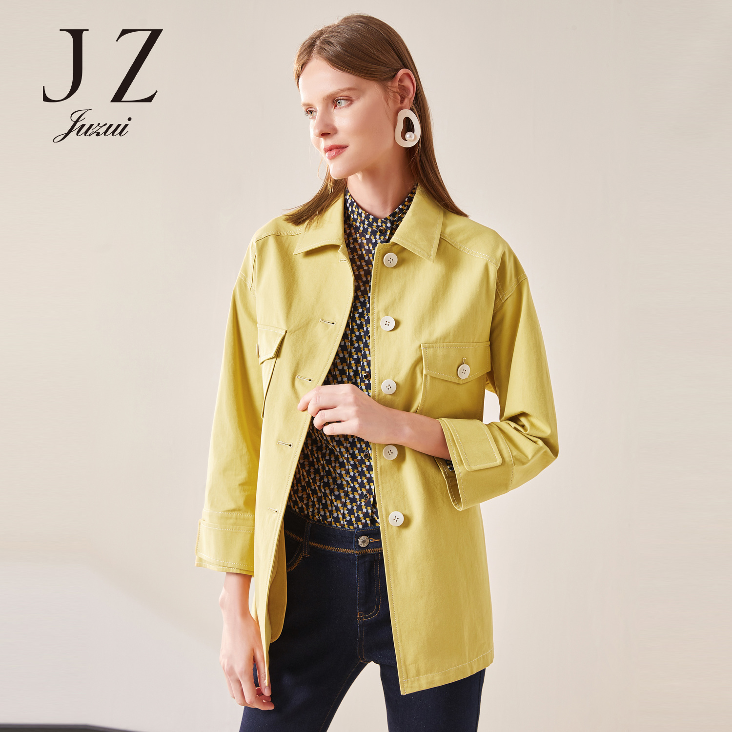 JUZUI/¾Á×˹ٷ½Æì½¢µê2019Ç^пî¼òÔ¼¸ÉÁ·´¿ÃÞ·çÒÂÍâÌ×Å®Ñü´ø¿î
