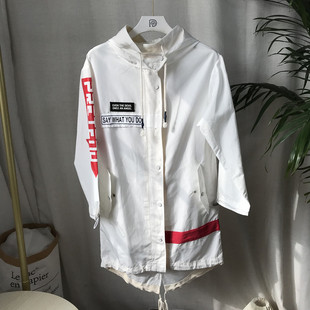 【u】孤品S码 字母女装春秋长款风衣外套  54-3-71