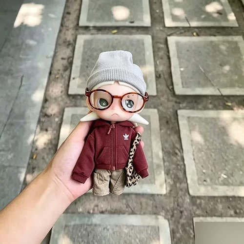 Zsiga嘎子姐1/8分BJD茉莉可动人偶娃衣街头潮酷红卫衣长袖灰帽秋