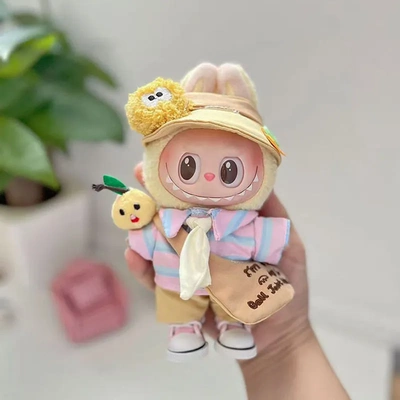 一二三代挂件Labubu配饰拉布布娃衣坐坐派对幸运萌伴套装可爱萌
