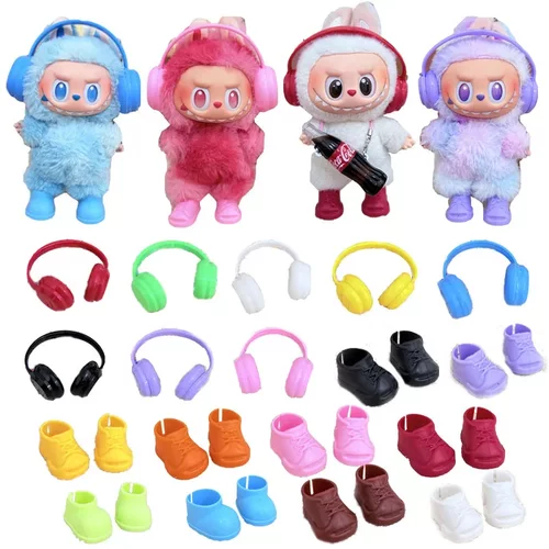 仅衣服] 一二三代钥匙扣Labubu挂件配饰拉布布坐坐派对耳机雨靴萌