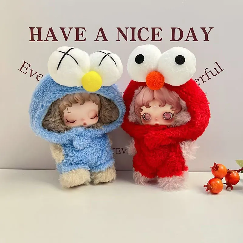 潮玩SP娃衣毛绒款大眼装可爱17cm娃衣光织园系列毛绒玩偶衣服