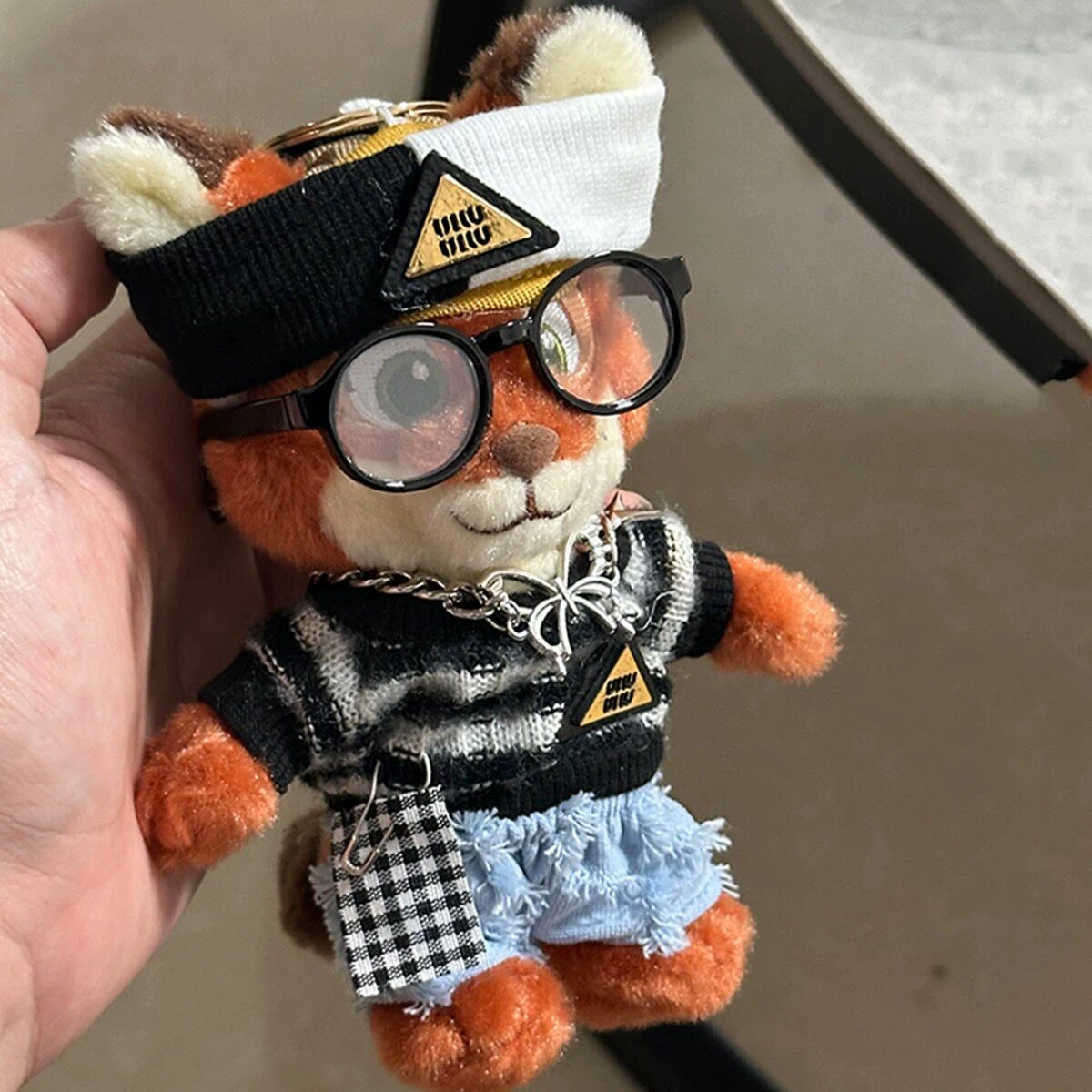 仅衣服/尼克小狐狸挂件娃衣服黑白条纹毛衣套装朱迪钥匙扣乖乖生