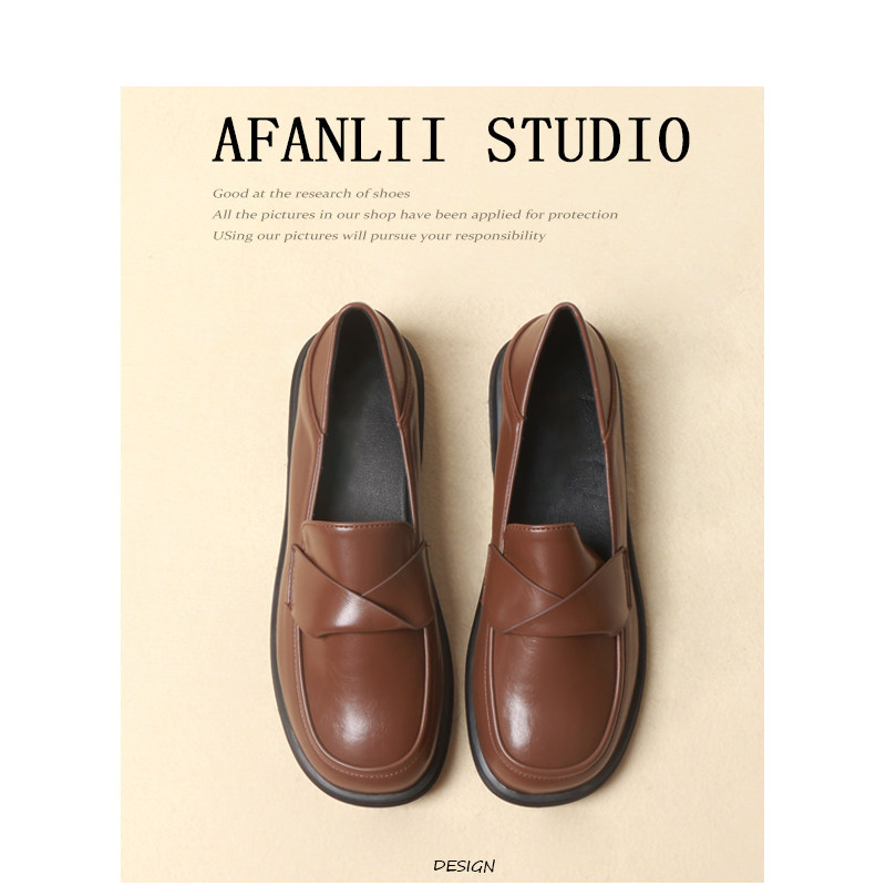 曾小邪棕色乐福鞋女2025新款复古jk日系小皮鞋英伦风复古工作单鞋,女鞋,乐福鞋（豆豆鞋）,淘宝优惠券,粉丝福利购,淘宝优惠卷