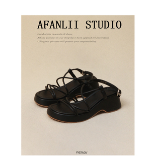 曾小邪●前奏曲~小众松糕鞋沙滩厚底凉拖鞋时尚ins潮夏季增高凉鞋