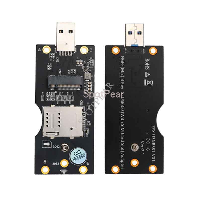 M.2转USB 3.0转接板带SIM卡槽 3G/4G/5G/LTE网卡模块