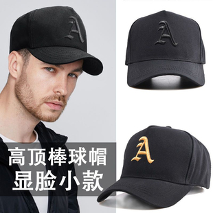 高顶帽子男春秋潮牌加深加大棒球帽男夏季大头围大码时尚鸭舌帽男