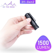 在路上311迷你小型便携手电筒USB充电强光户外看玉石家用远射手电