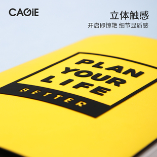 卡杰商务笔记本软皮横线本会议记录本考研打卡计划本文艺精致女生