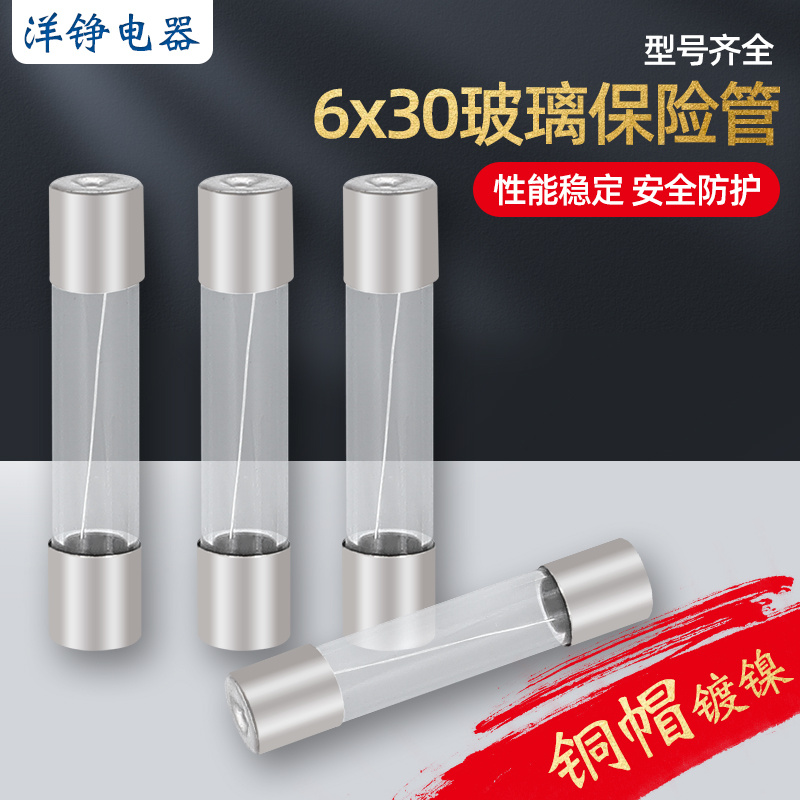 6*30mm玻璃管保险丝保险管F1A2A3A 5A 6A 8A 10A 20A 30A熔断丝器