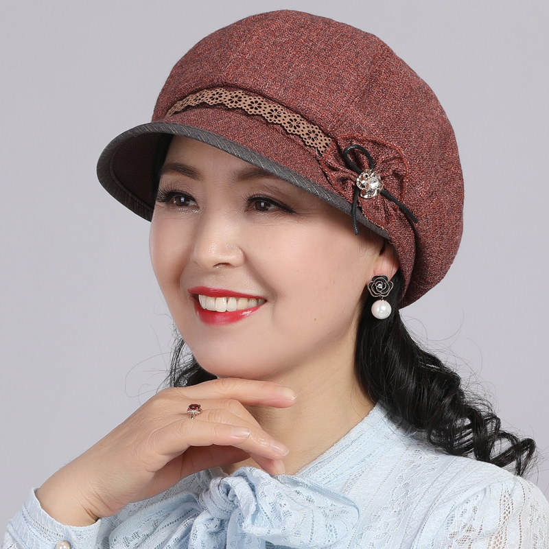 女式帽子妈妈秋款时尚中老年女薄款秋季女士春秋老年