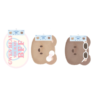 miniso名创优品GWEN BEAR奶油系列植绒地垫入户门垫卫生间吸水