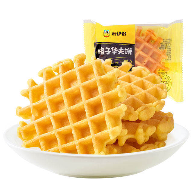 来伊份格子华夫500g早餐面包点心图片