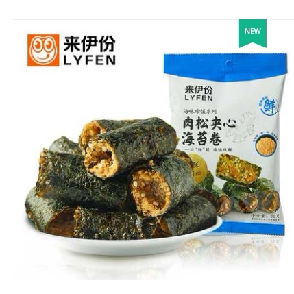 来伊份肉松海苔35g即食海味零食