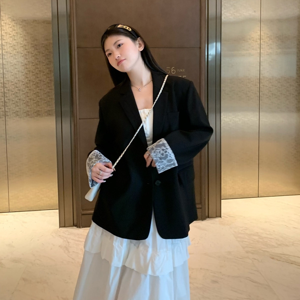 高级感气质名媛西装外套女