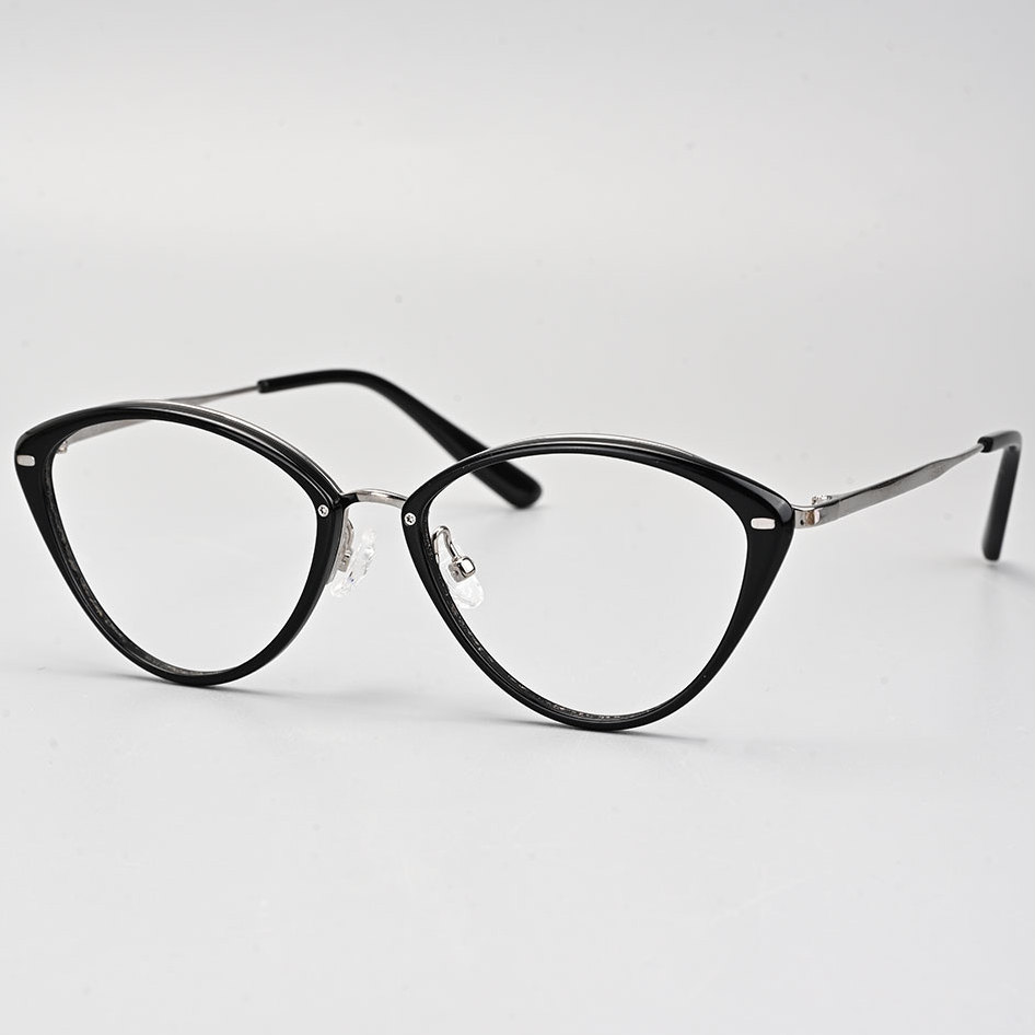 猫眼超轻钛女款高度近视小框眼镜