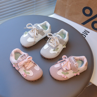 轮胎底防滑男女鞋 百搭中大童透气单网老爹鞋 子 2025新款 女童运动鞋