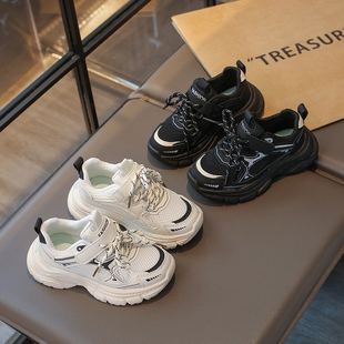男女童双网学生跑步软底休闲鞋 儿童韩版 老爹鞋 2026春秋新款 运动鞋
