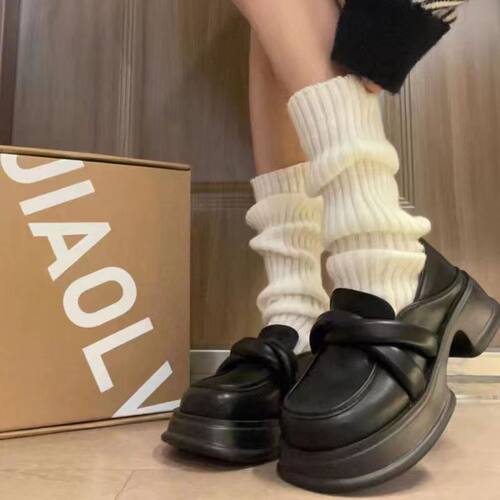 !jk针织袜套原宿风y2k甜美学院风春秋款中筒堆堆袜套女