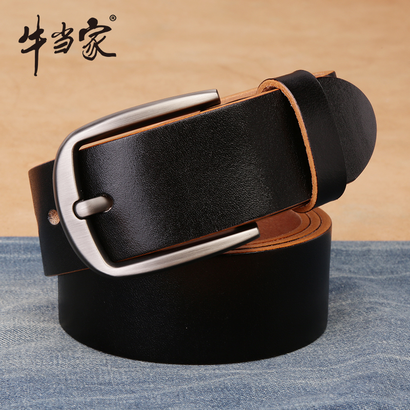 牛当家皮带男真皮腰带针扣裤带男休闲头层牛皮青年牛仔裤爸爸手工在类目 服饰配件/皮带/帽子/围巾, 腰带/皮带/腰链中 - 来自Buy2taobao.com提供专业的淘宝代购服务