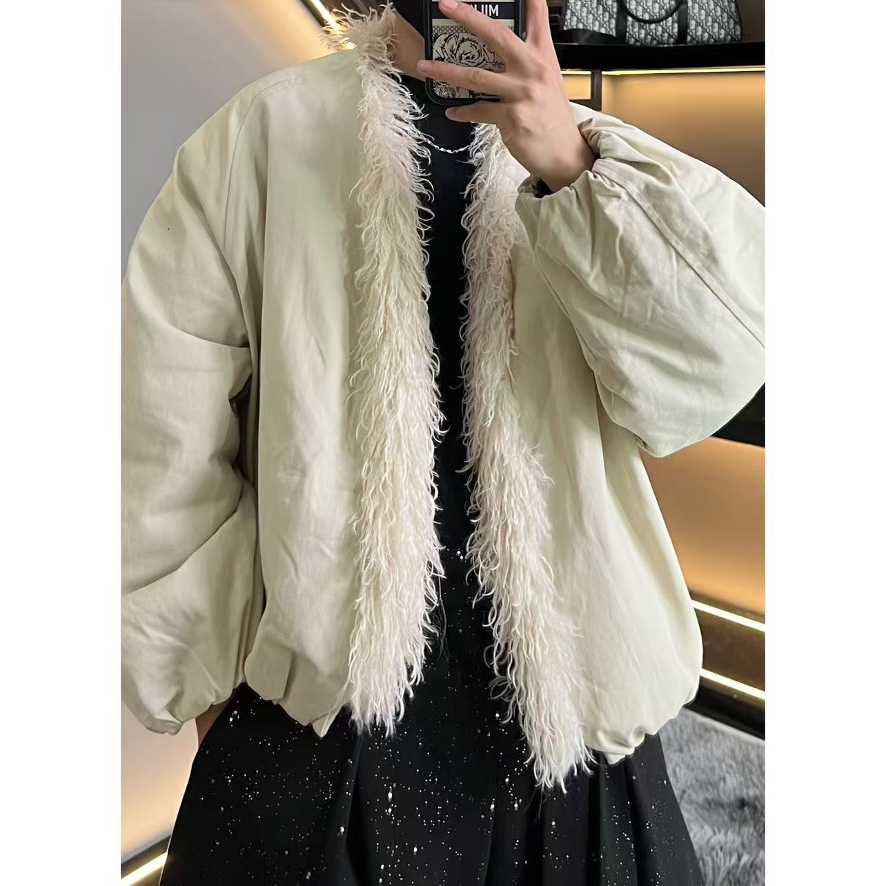 琛哥男装-外套DK3327男士高品质冬季毛毛拼接棉服外套