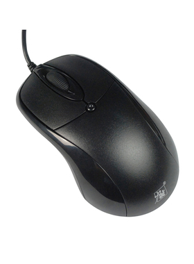 力胜OP-300C 有线鼠标黑色台式机电脑笔记本商务办公网吧送鼠标垫