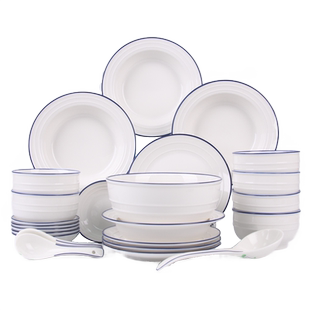 韵唐 挪威森林北欧风格高档简约现代陶瓷餐具家用碗盘子碟子散装