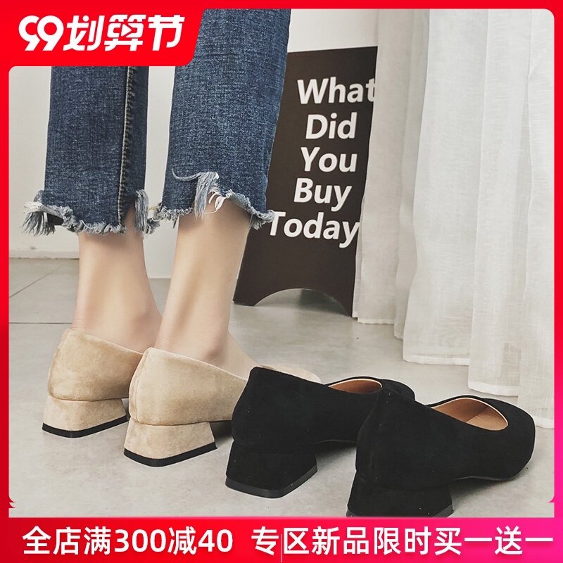 女鞋春秋單鞋2020新款小清新高跟鞋女粗跟晚晚鞋仙女溫柔瑪麗珍鞋在類目 女鞋, 低幫鞋中 - 來自Buy2taobao.com提供專業的淘寶代購服務