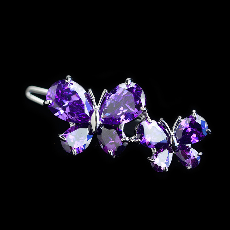 发夹刘海头饰韩国水钻蝴蝶一字