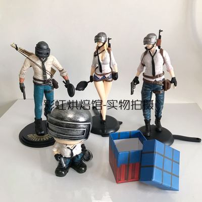 男士蛋糕装饰卡通动漫游戏摆件