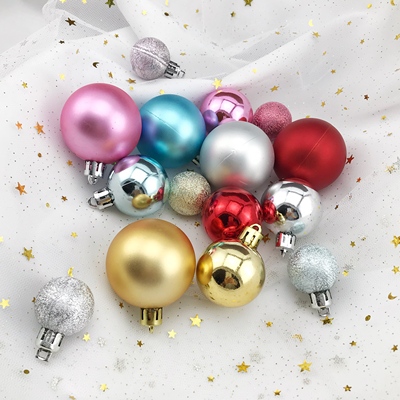 彩虹烘焙馆装饰彩色闪光球生日蛋糕摆件三个装多颜色新品