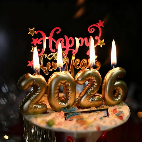 2026数字蜡烛亚克力插牌跨年装饰