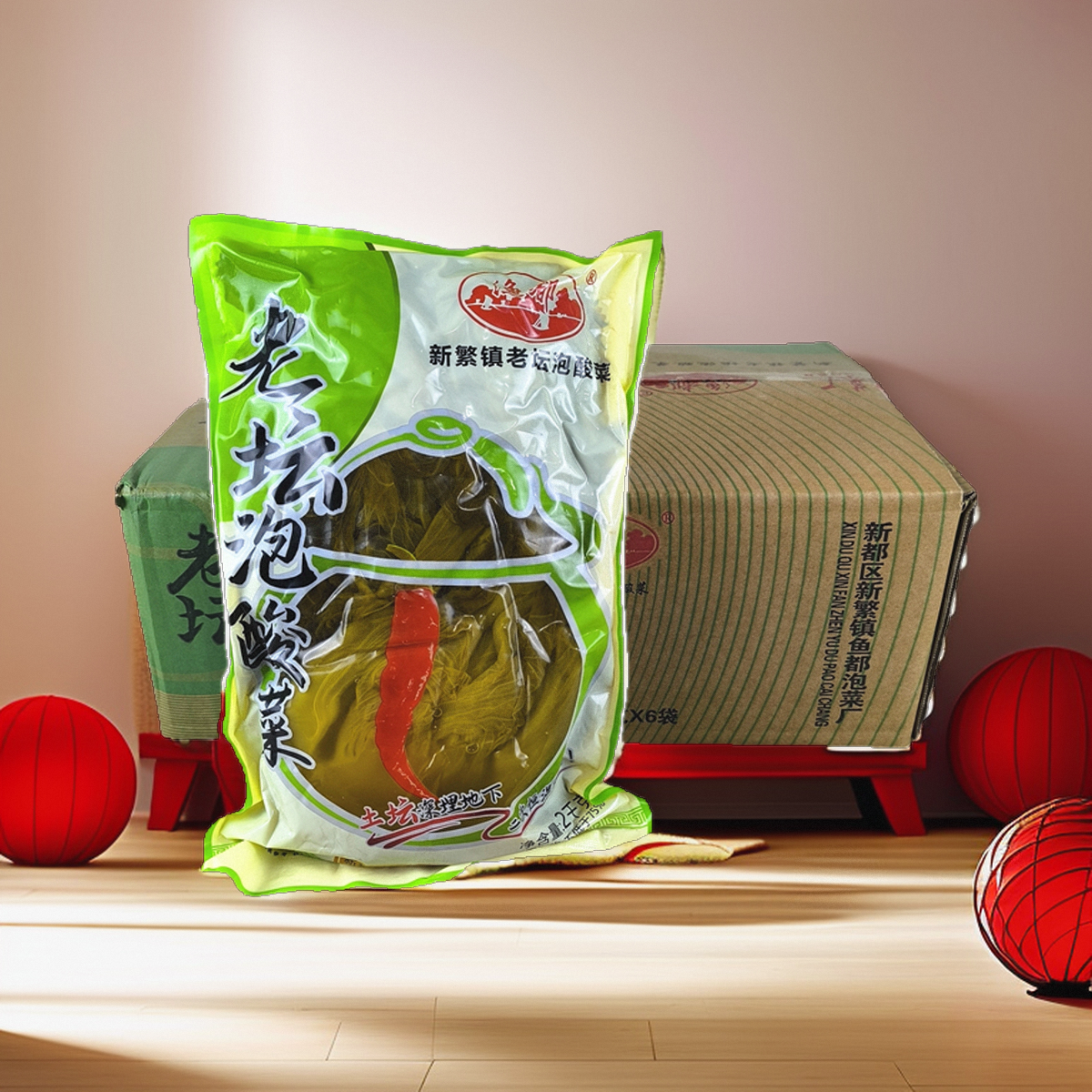 【整件】渔都酸菜2kg*6餐饮袋装 四川老坛泡酸菜 正宗新繁镇泡菜