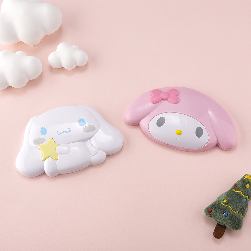 新款Sanrio三丽鸥Kitty美乐蒂库洛米玉桂狗随身便携化妆梳镜子