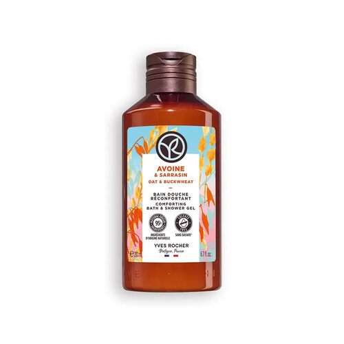 法国YvesRocher伊夫黎雪焕然精萃身体系列 燕麦奶荞麦沐浴露200ML