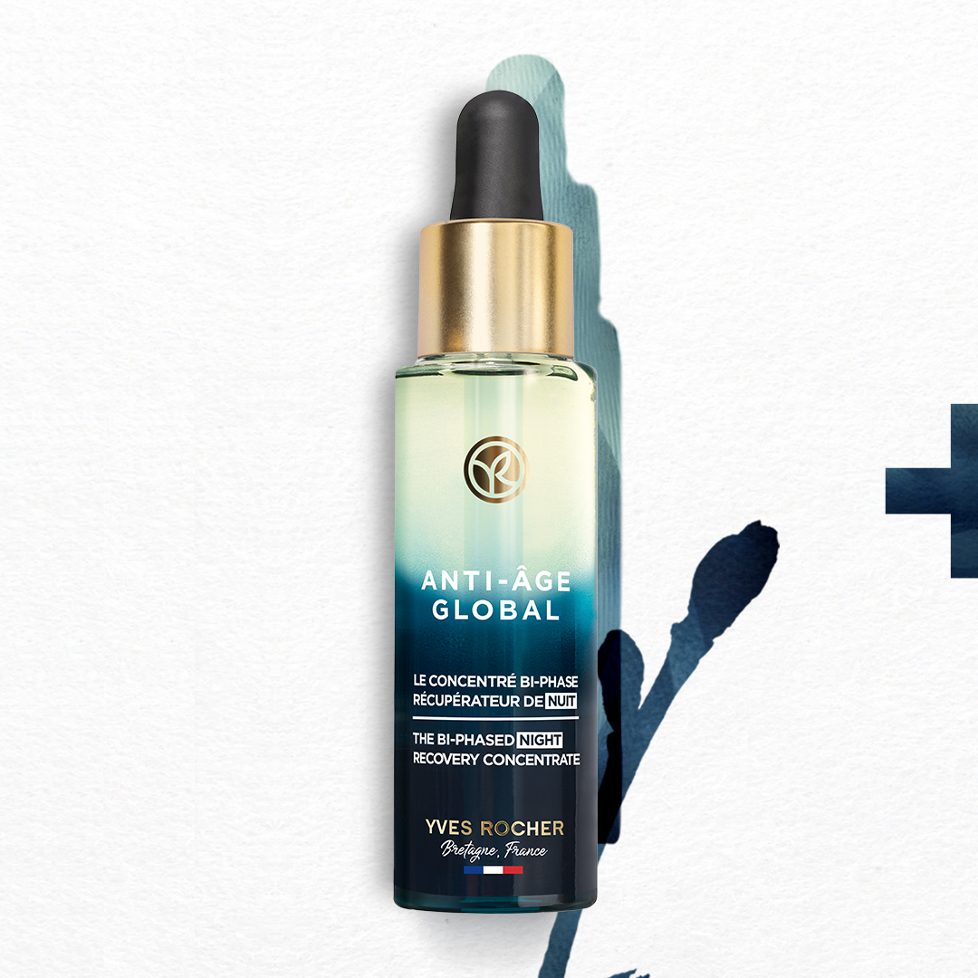 yvesrocher伊夫黎雪全面抗衰老抗皱再生夜用精华30ml凝时臻彩法国