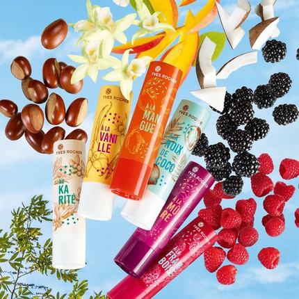 法国YvesRocher伊夫黎雪唇部修护天然滋润润唇膏4.8G果粹唇膏多款