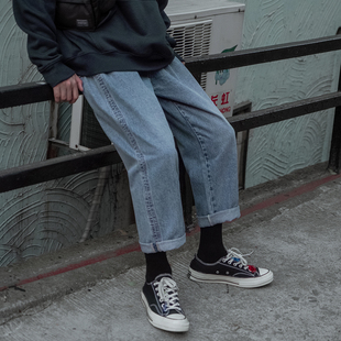 2025秋季 新款 青少年港风老爹长裤 宽松牛仔裤 包邮 韩版 潮 满两件