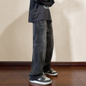 满两件 港风美潮贴布设计水洗vibe风牛仔裤 包邮 新款 子 2026春季