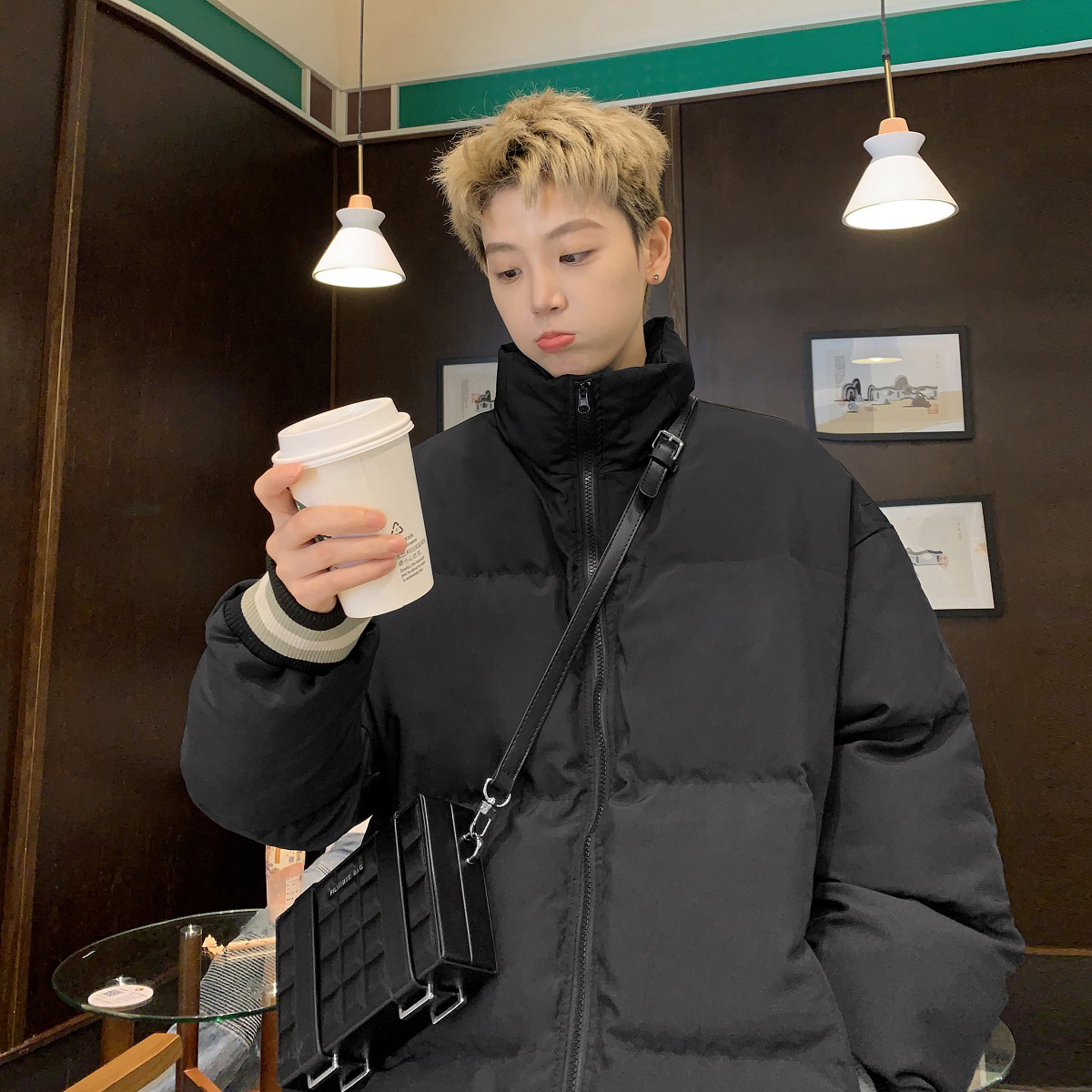 【满两件包邮】2025冬季新款青少年港风宽松男女休闲保暖棉衣棉服