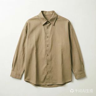 Z1440【满两件包邮】2026秋新款青少年港风潮牌印花宽松长袖衬衫
