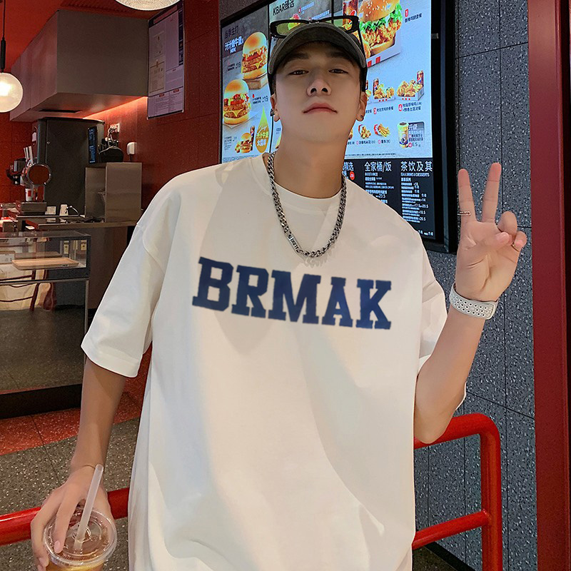 【满两件包邮】220克加厚精梳棉2025夏装新款潮流T恤潮牌ins半袖