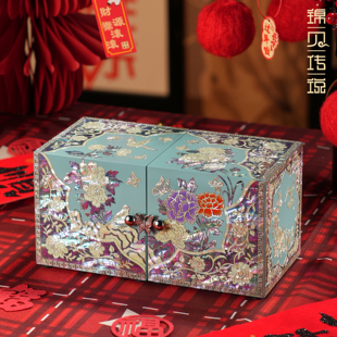 锦贝传说螺钿首饰盒新年礼物戒指手镯项链收纳春节送亲戚朋友礼品