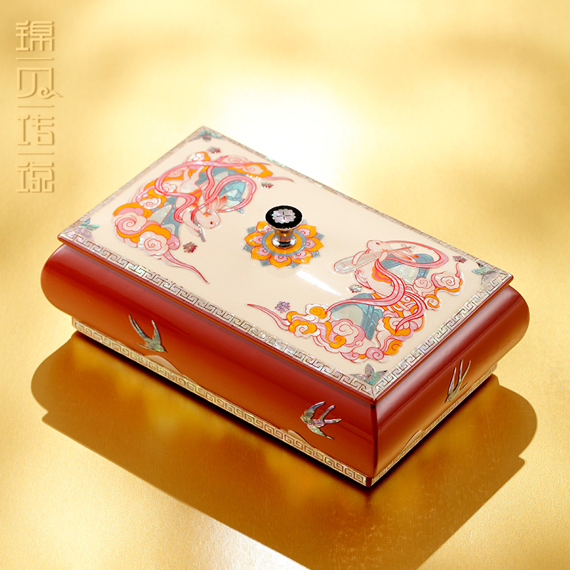 锦贝传说螺钿首饰盒手工艺