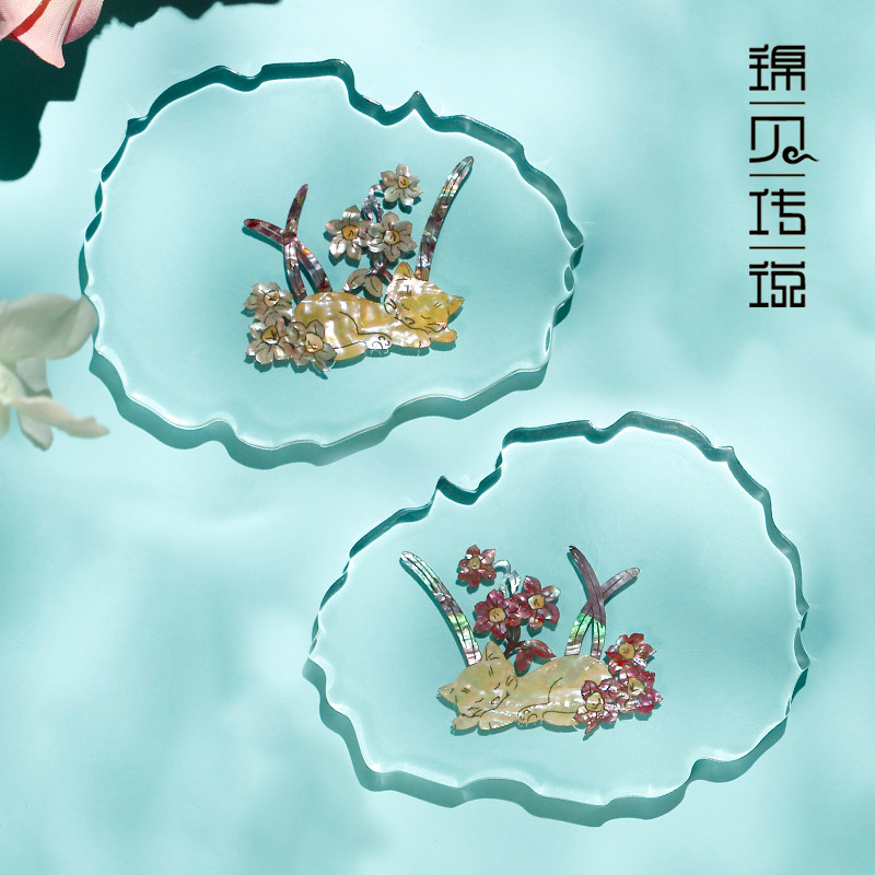 锦贝传说杯垫隔热双面树脂加厚耐热咖啡茶杯垫托水杯餐垫托盘家用