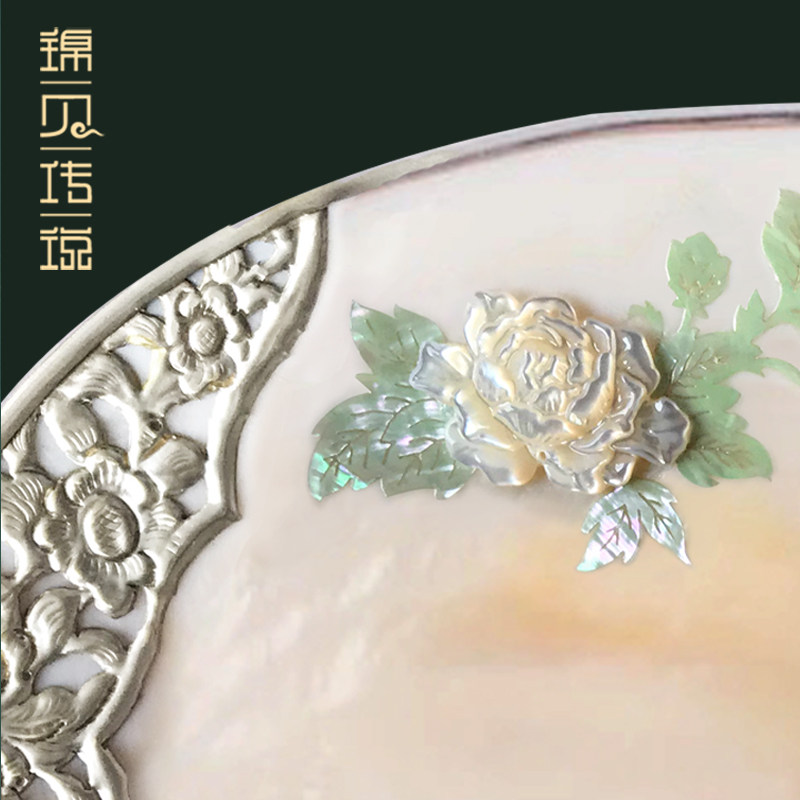 【青岛特色礼物】螺钿贝壳盘水果点心装饰盘旅游纪念品家居摆饰