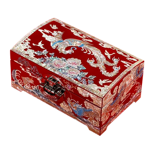 非遗锦贝传说螺钿漆器首饰盒新婚礼物送新人订婚高档珠宝收纳盒