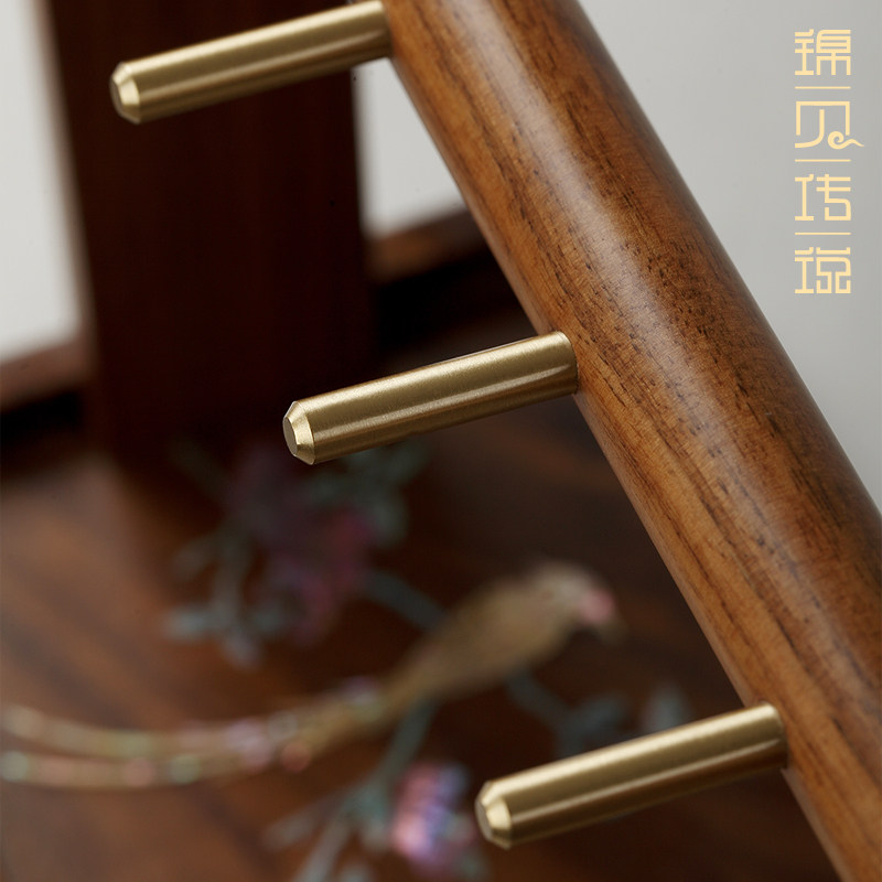 锦贝传说玄关收纳架进门口放钥匙摆件客厅桌面置物收纳盒托盘实木