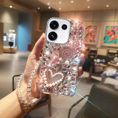 适用于vivoY600Pro满钻爱心珍珠棒棒糖手机壳V2561A闪钻全包防摔y600pro女款带手绳5G奢华高档水钻个性y6t新