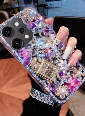 适用OPPOReno15手机壳闪钻A6满钻A5pro全包Findx9防摔8高档oppoReno15PRO软壳A3PRO女款Reno14/13/12/11闪钻